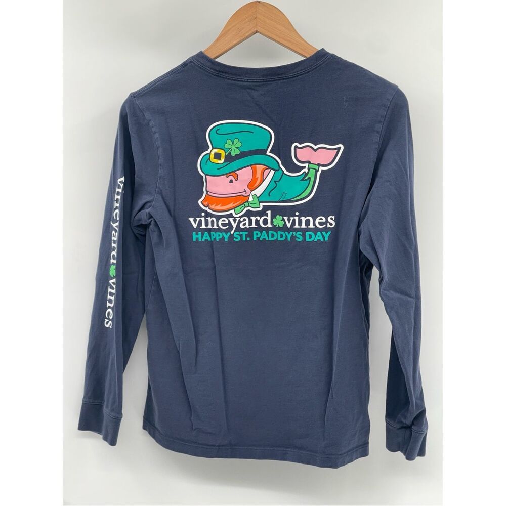 Vineyard Vines St Patrick's Day Tee Shirt Long Sleeve Kids Boys Girls‎ Size 16